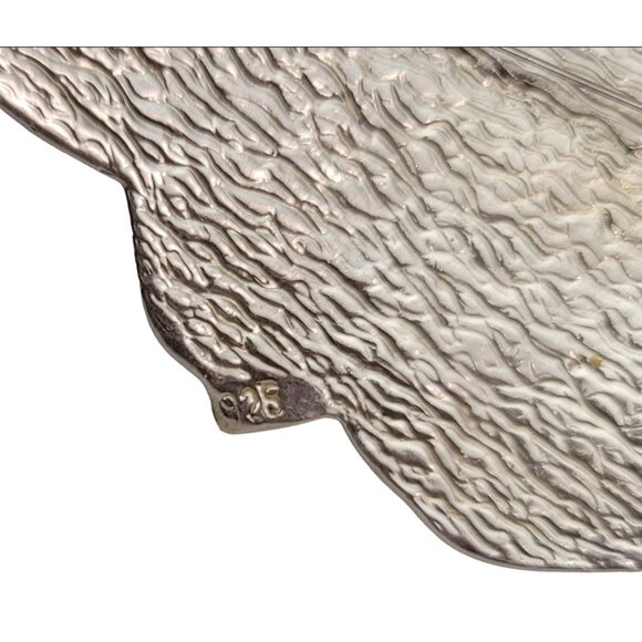 Sterling Silver 925 Gold Vermeil Lady In Hat Hollow Statement Brooch - Picture 5 of 11